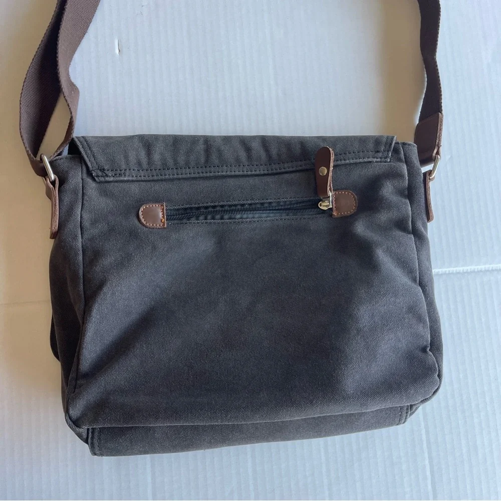 Augur Small Messenger Bag for Men Women Casual Work Bag Canvas Satchel Bag